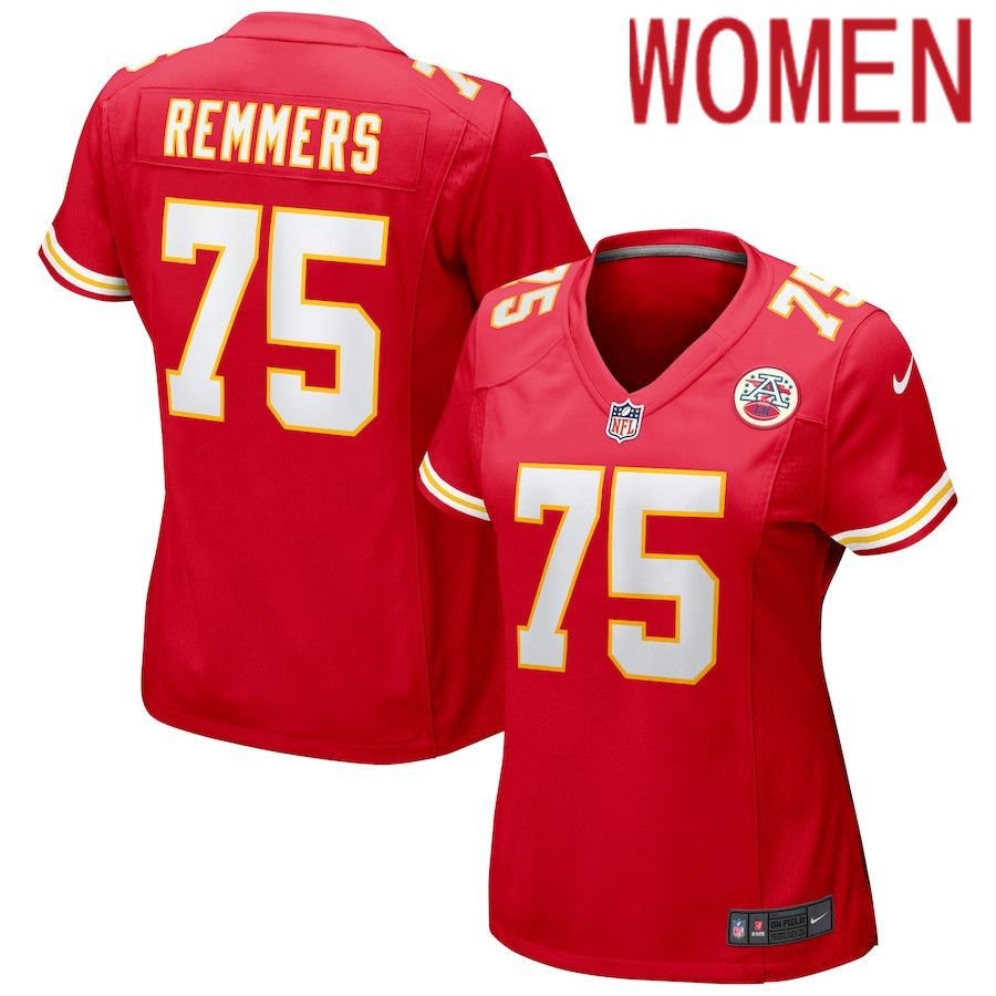Women Kansas City Chiefs #75 Mike Remmers Nike Red Game NFL Jersey->women nfl jersey->Women Jersey